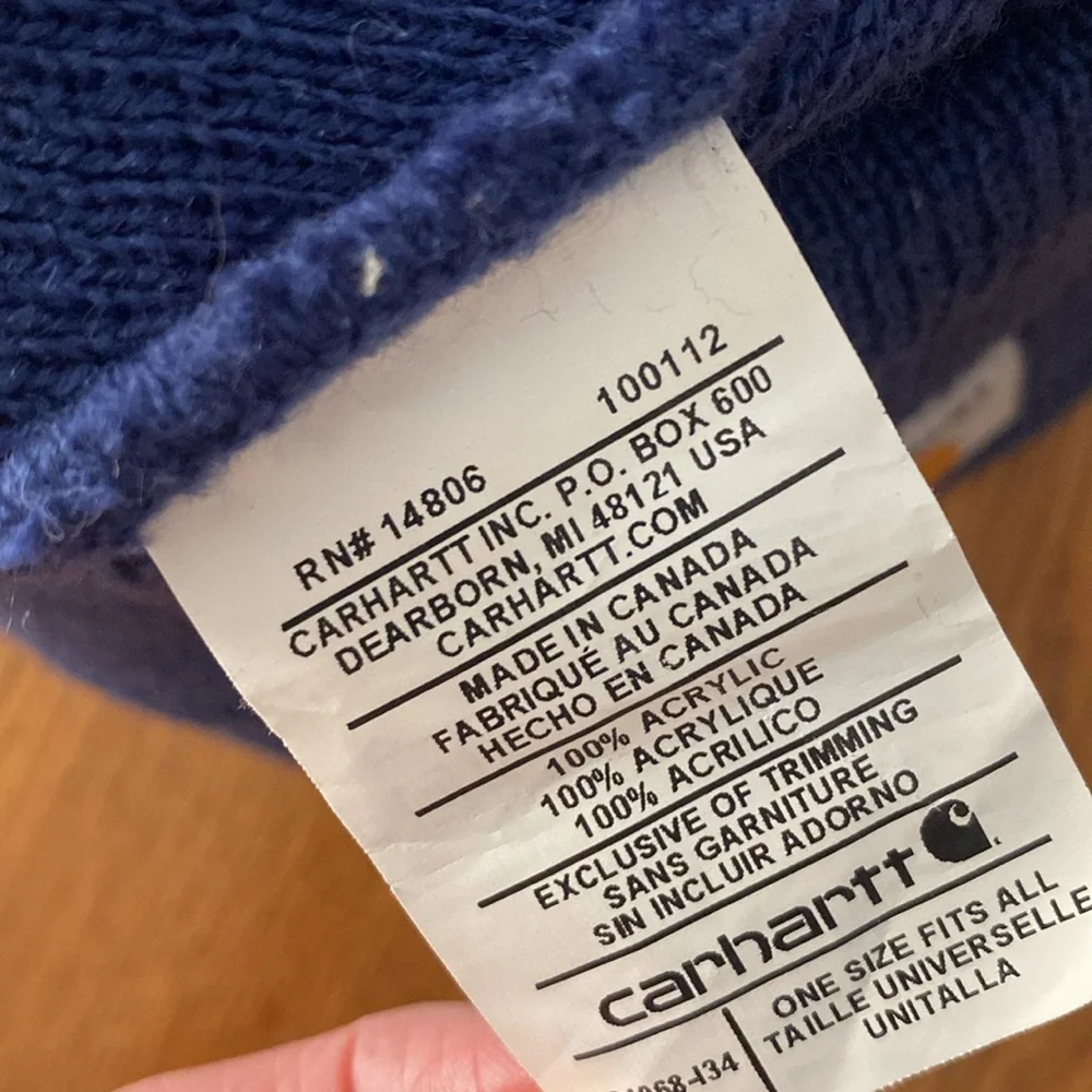 Carhartt blue winter hat